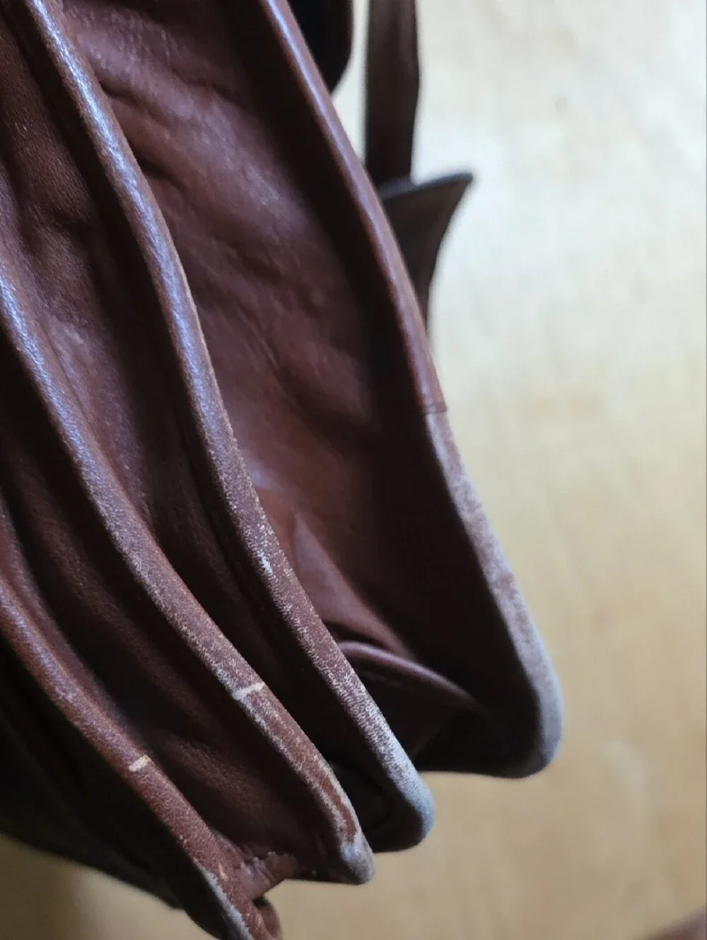 Vintage Distressed Travel Tool Brown Leather Messenger Bag